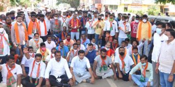 ಸಿ.ಟಿ ರವಿ ಏಳಿಗೆ ಸಹಿಸಲಾಗದೆ ಕಾಂಗ್ರೆಸ್‌ನಿಂದ ಪ್ರತಿಭಟನೆ