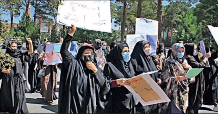 Afghan women protest for women rights