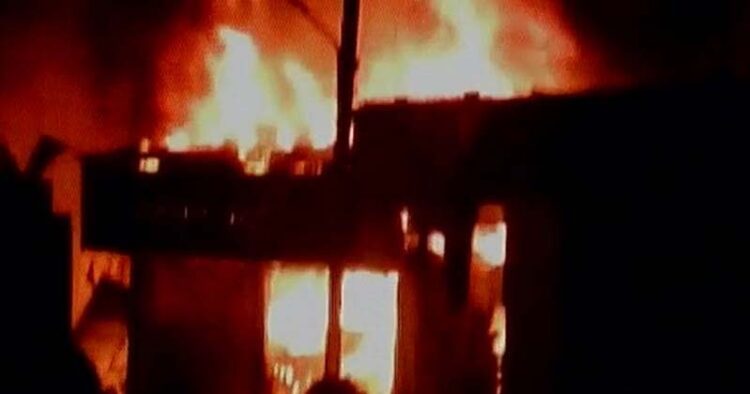 fire broke near chamrajpet