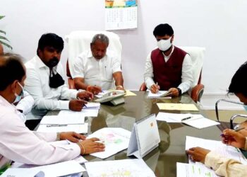 ನಗರದ ಯುಜಿಡಿ , ಅಮೃತ್ ಕಾಮಗಾರಿ ಪ್ರಗತಿ ಕುರಿತು ಸಚಿವರೊಂದಿಗೆ ಸಭೆ