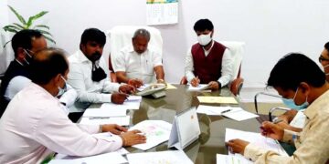 ನಗರದ ಯುಜಿಡಿ , ಅಮೃತ್ ಕಾಮಗಾರಿ ಪ್ರಗತಿ ಕುರಿತು ಸಚಿವರೊಂದಿಗೆ ಸಭೆ