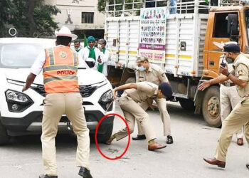 DCP ಕಾಲಿನ ಮೇಲೆ ಕಾರು ಹರಿದ ಘಟನೆ