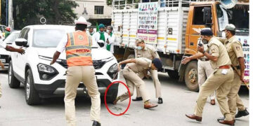 DCP ಕಾಲಿನ ಮೇಲೆ ಕಾರು ಹರಿದ ಘಟನೆ