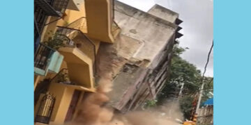 ರಾಜದಾನಿಯಲ್ಲಿ ನೆಲಕ್ಕೆ ಅಪ್ಪಳಿಸಿದ ಮೂರಂತಸ್ತಿನ ಕಟ್ಟಡ