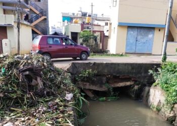 Short Bridge: ಕುಸಿಯುವ ಹಂತದಲ್ಲಿ ಅರವಿಂದ ನಗರ ಬಳಿಯ ಕಿರು ಸೇತುವೆ