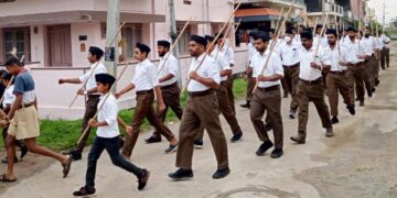 RSS: ಆರ್.ಎಸ್.ಎಸ್.ನಿಂದ ಆಕರ್ಷಕ ಪಥ ಸಂಚಲನ