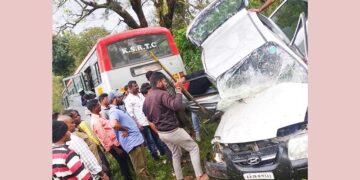 KSRTC Bus: ಕೆಎಸ್ಸಾರ್ಟಿಸಿ ಬಸ್ ಸರಣಿ ಅಪಘಾತ – ನಾಲ್ವರಿಗೆ ಗಂಭೀರ ಗಾಯ