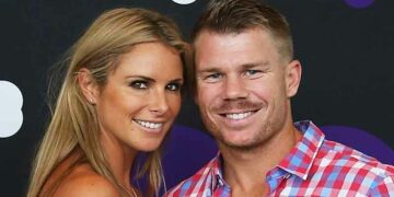 David Warner with his Wife