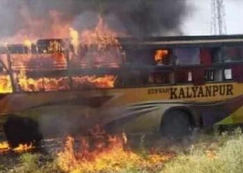 ರಾಜಸ್ಥಾನದಲ್ಲಿ ಪ್ರಯಾಣಿಕರಿದ್ದ ಖಾಸಗಿ ಬಸ್‌ಗೆ ಡಿಕ್ಕಿ ಹೊಡೆದ ಟ್ಯಾಂಕರ್‌, ಕನಿಷ್ಠ 11 ಜನರ ಸಜೀವ ದಹನ