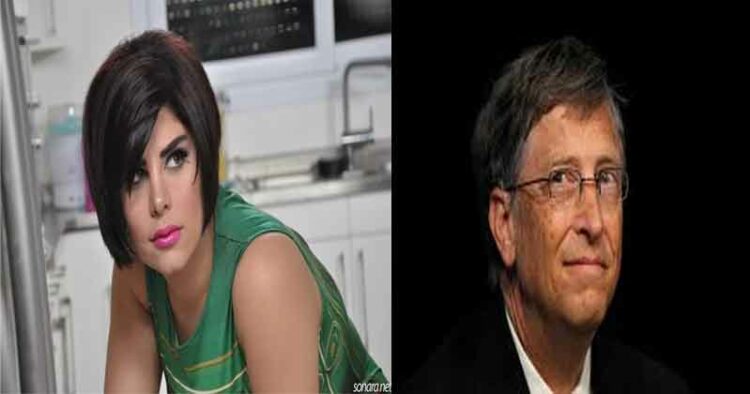 Kuwaiti dancer Shams and Bill Gates