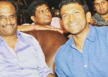 Rajinikanth with Puneeth Rajkumar