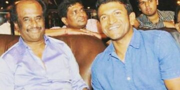 Rajinikanth with Puneeth Rajkumar