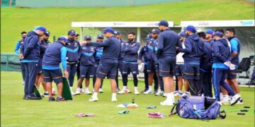 Team India with Rahul dravid